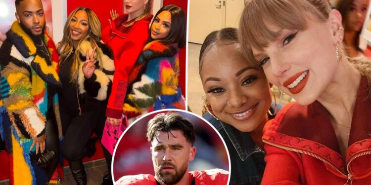 Taylor Swift celebrates Travis Kelce's win with fellow Chiefs WAGs