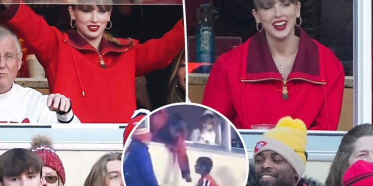 Taylor Swift spotted gifting young fans souvenirs after Chiefs vs. Raiders game