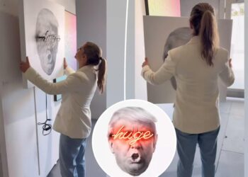 Gallery says it was forced to remove artwork of Donald Trump