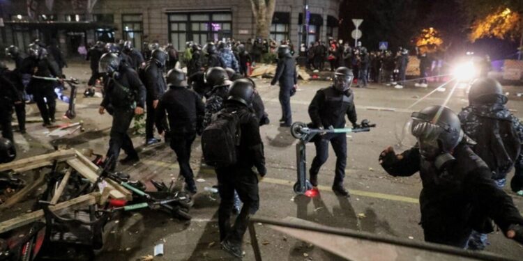 Georgian PM Praises Police For Crackdown Of Protests Over Halt Of EU Talks