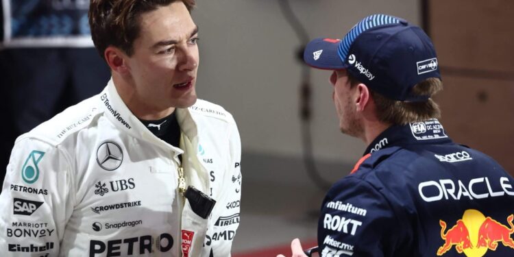 Max Verstappen threatened to ‘put me in the wall’ after stewards’ meeting, George Russell claims