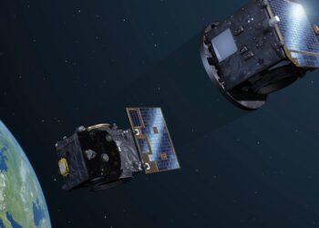 This pair of satellites creates an artificial solar eclipse